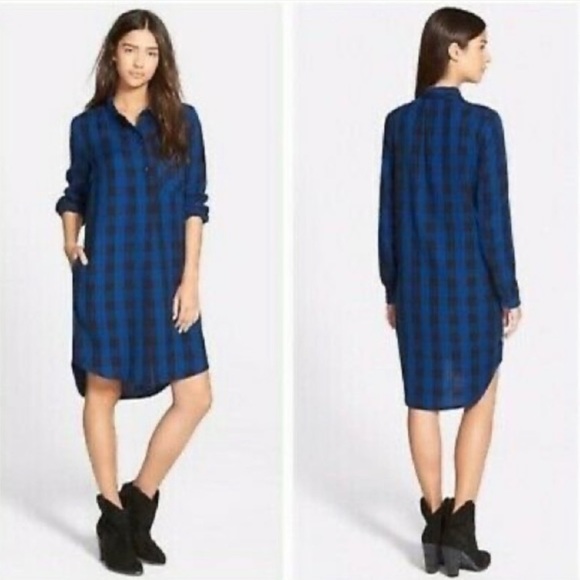 Madewell flannel plaid shirtdress - Picture 2 of 6